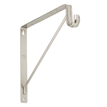 NATIONAL HARDWARE 12.45 in. L X 0.28 in. D Satin Nickel Steel Closet Rod Bracket S822-093